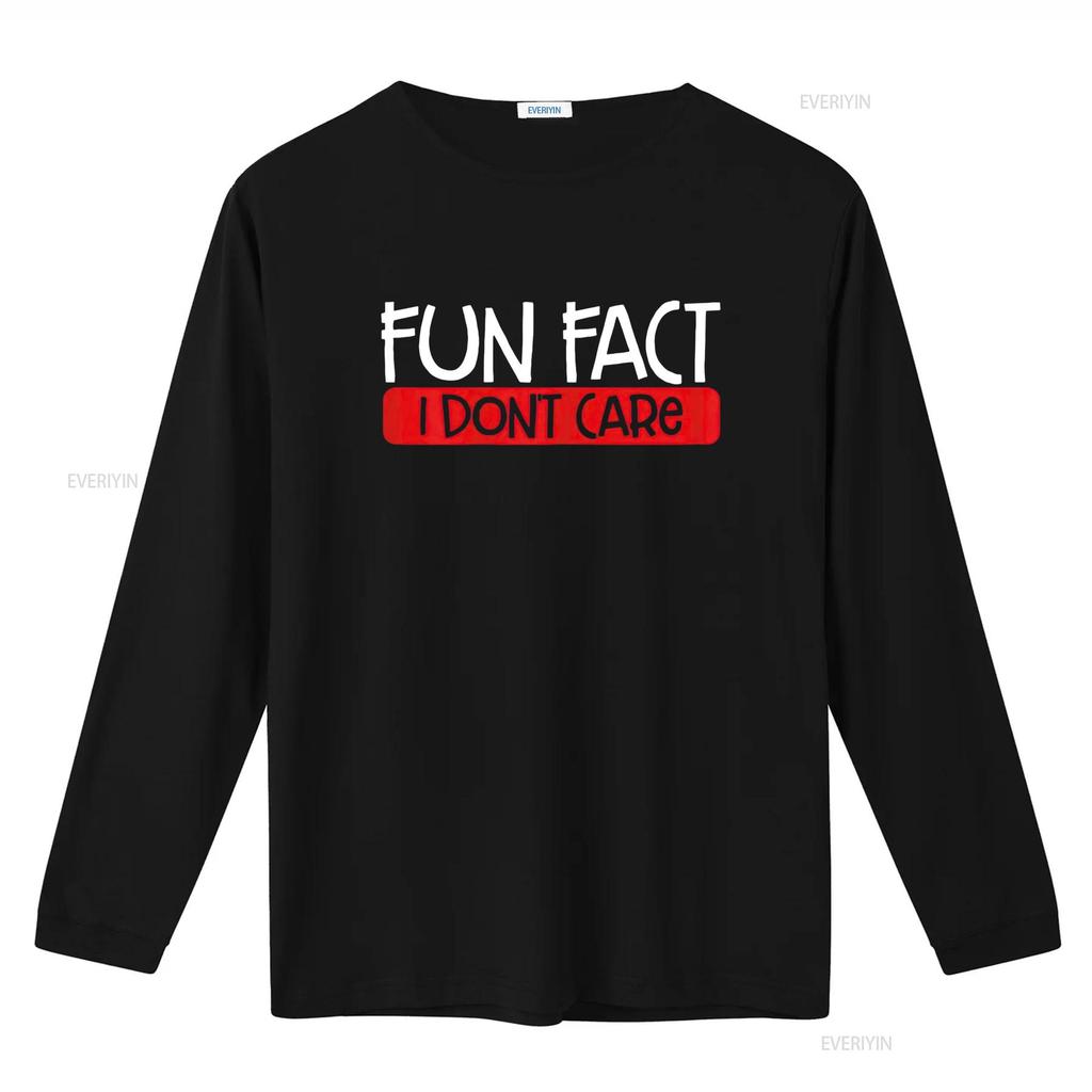 Fun Fact I Dont Care Funny Sarcastic Quote Sarcasm Womens T Shirt Black 3X Large vintage Washed streetwear fashion Casual homme