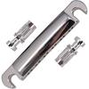 Baosity Zinc Alloy Roller Saddle Bridge Tailpiece for 12 LP EPI Electric Guitar Parts, Silver