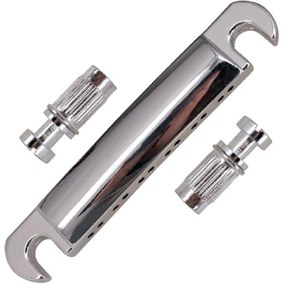 Baosity Zinc Alloy Roller Saddle Bridge Tailpiece for 12 LP EPI Electric Guitar Parts, Silver