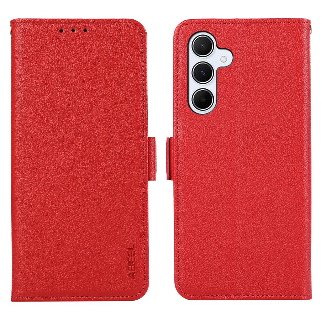 ABEEL For Samsung Galaxy A57 5G Case Litchi Texture Leather RFID Blocking Phone Cover