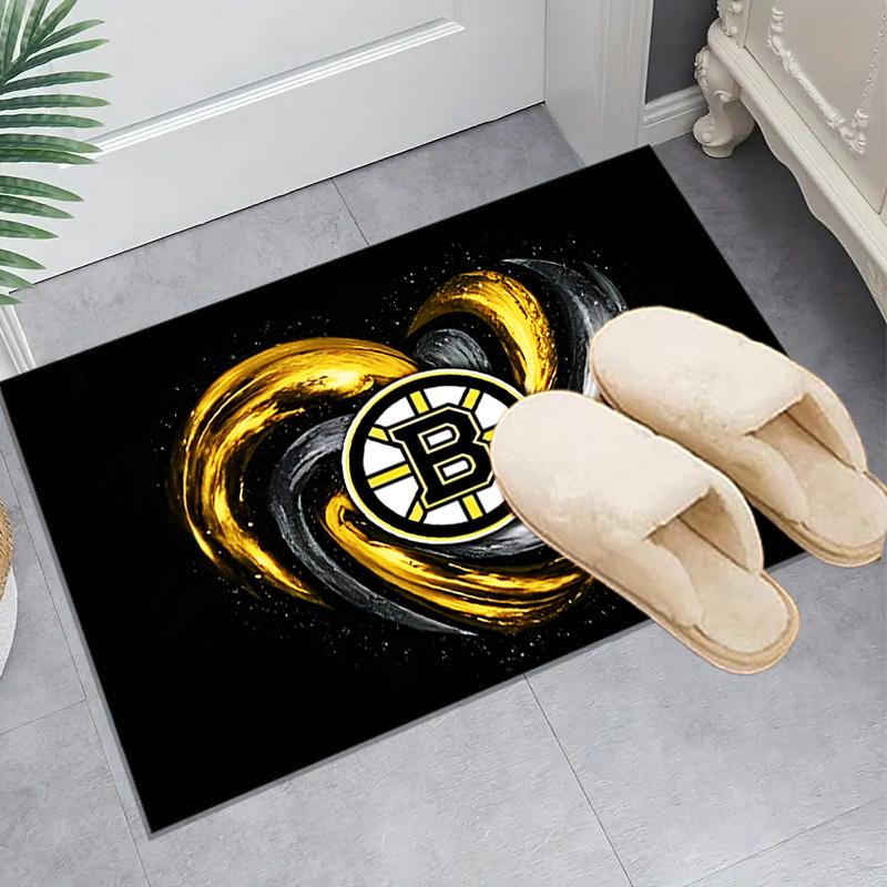 Boston Bruins Rug Area rug for Livingroom, Bedroom, Palyroom, Chair Rug, Office Rug, Floor mat, Large Size Fan Christmas Birthday gift