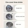 Neue Kaffeetasse Thermos Edelstahl doppelwandig Kühlbecher mit Strohhalm Eis Amerikanische Kaffeetasse Wasserflasche Tragbarer wiederverwendbarer Becher