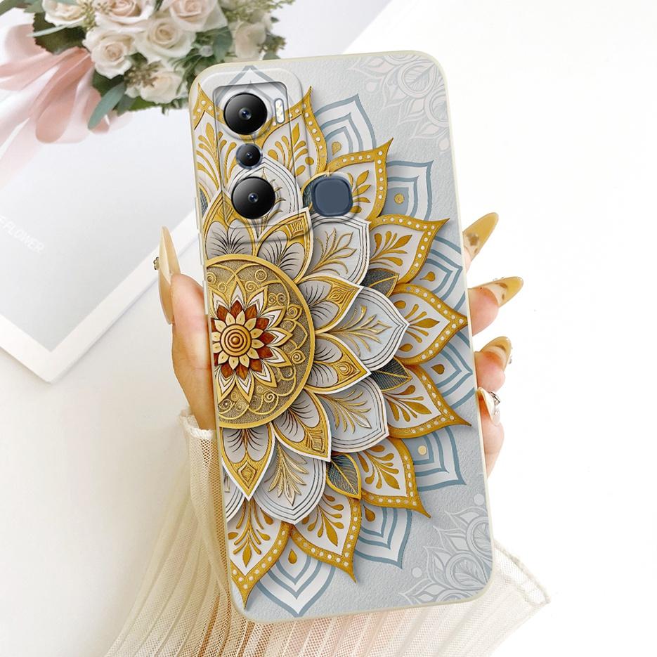 For Infinix Hot 20i Case Hot 20S X6827 Luxury Flowers Candy Painted Cover Soft Silicone Case For Infinix Hot 20 Play Hot20 Shell