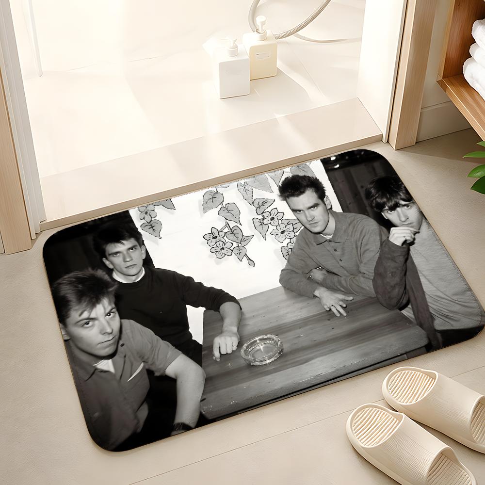 Rock Band The Smiths Retro Floor Mat Floor Mat Soft Flannel Non-Slip Door  Rug for Living Room