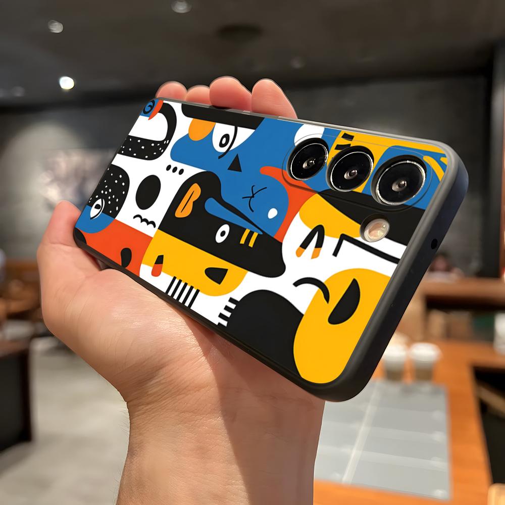 Picasso Abstract Art Phone Case For Samsung A56 A36 A26 A16 A15 A25 A35 A55 A14 A34 A24 A54 Black Soft Shell