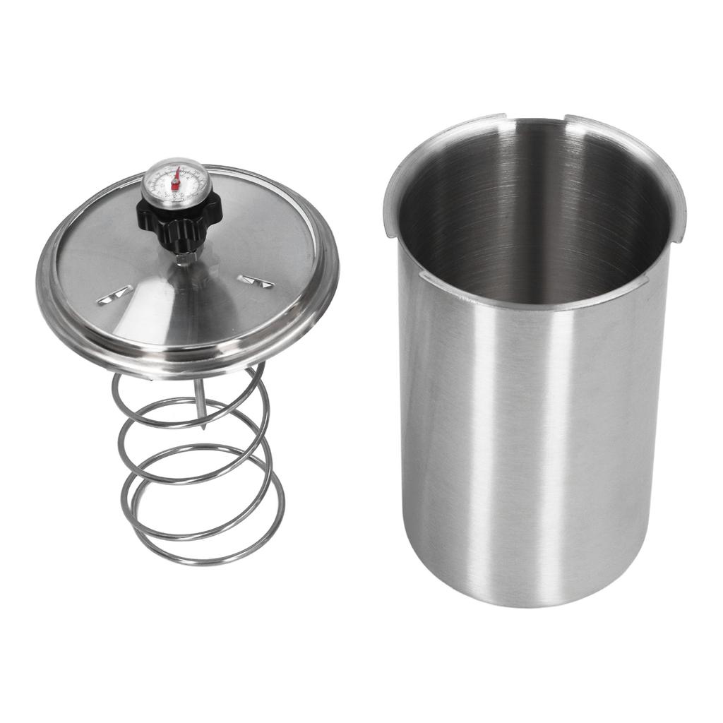 Meat Press Machine 304 Stainless Steel Ham Maker with Thermometer Transparent Visible Lid for Pork