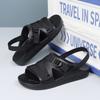 Sandals Soft Men Comfortable Non-Slip Men Shoes High Quality Beach Sandals Mens Gladiator Sandals Summer Casual Flat Shoes Black