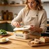 Food Grade Butter Dish With Cutter Airtight Large Capacity Cute Butter Box For Kitchen Farmhouse Dining Room Refrigerator