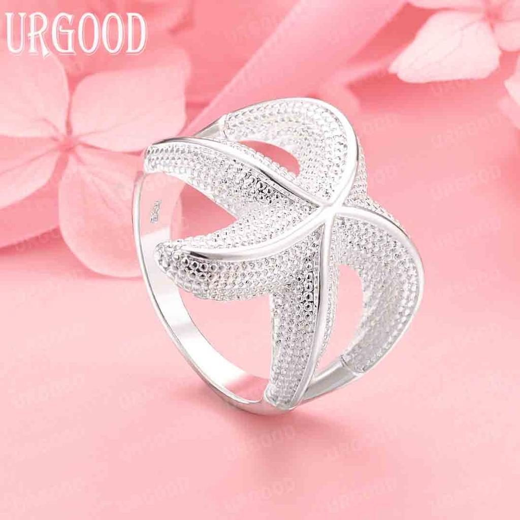 925 Sterling Silver Fashion Star Ring Wedding Jewelry