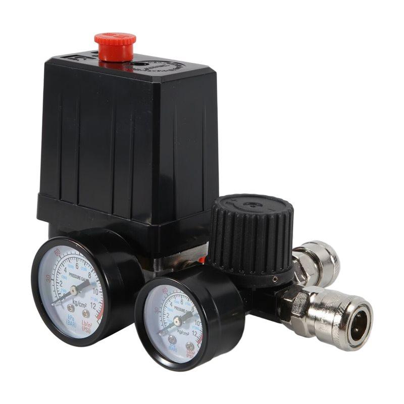 A84E-3000L/Min Air Pump Control Valve 0-180 PSI Gauge 220V/380V Regulator Duty Air Compressor Pump Pressure Control Switch