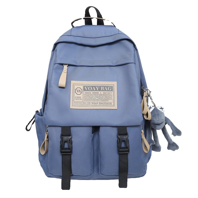 Boys Girls Backpack Letter Large Capacity High School Student Schoolbag