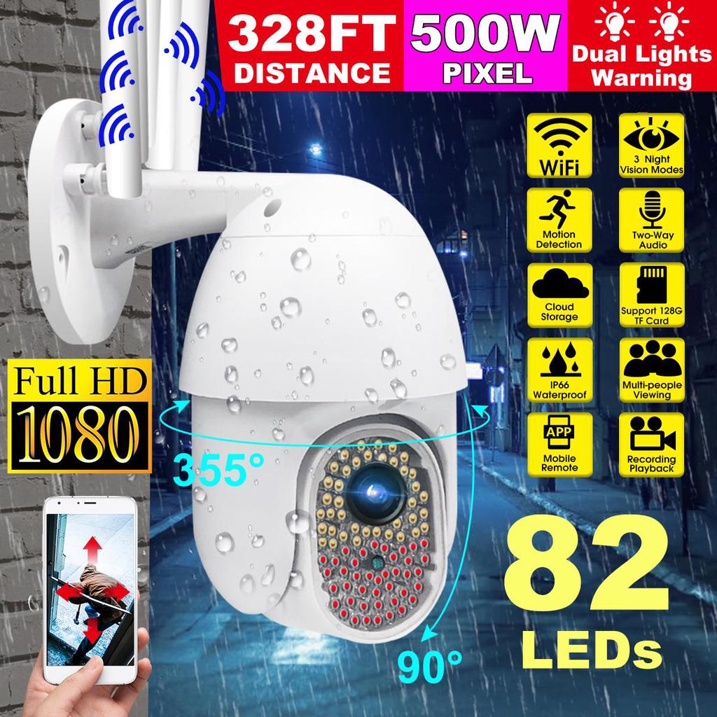 82/17LED 1080P IP камера WiFi 5MP Беспроводная скорость купола ИК Наружной безопасности наблюдения Net Cam Ночное видение обнаружения движения Аудио сеть ПТЗ – купить по низким ценам в интернет-магазине Joom