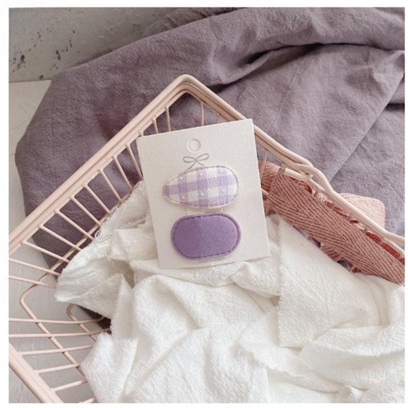 Cute Children Hair Pins Matte Cartoon Fruit Plant Fabric Embroidery BB Hair Clips for Girl Korea Simple Fashion Hair Accessories