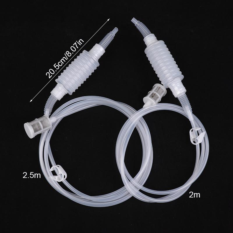 2M/2.5M Semi-automatic Home Brew Syphon Pack For Wine Making Hand Knead Siphon Filter Food Grade Tube Transparent For Homebrew