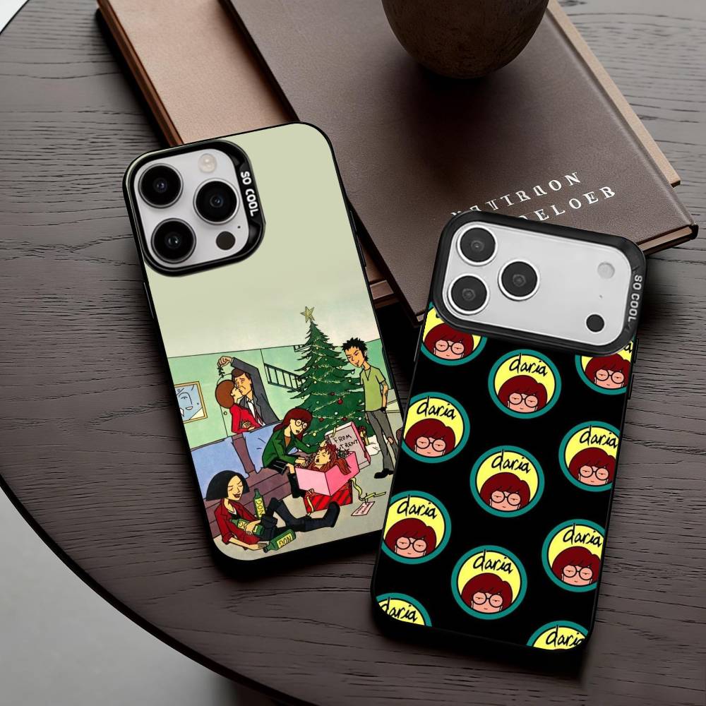 Daria Cool Girl Fashion Phone Case For iPhone17,16,15,14,13,12,11 Plus,Pro Max Black Candy Silver Phone Case