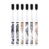 Soft bristled toothbrush with high aesthetic print, suitable for deep oral cleaning for families, schools, and traveling couples