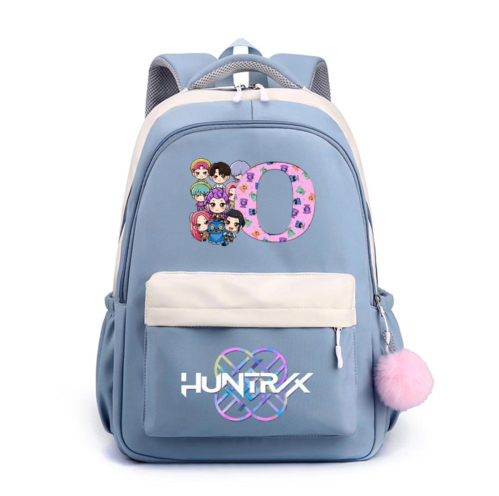 26 English Letter K-Pop Printed Backpack for Teenger Student Girl Boy Schoolbag Bookbag Kid Gift Women Large Capacity Waterproof Travel Bag Mochila