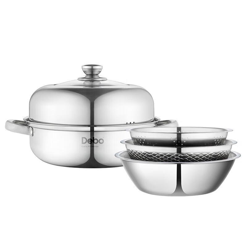 Debo Herbert Soup Pot and Rice Washing Sieve Set