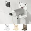 Plastic Cartoon Bear Hair Dryer Holder Wall Mounted Hair Dryer Shelf  Bathroom