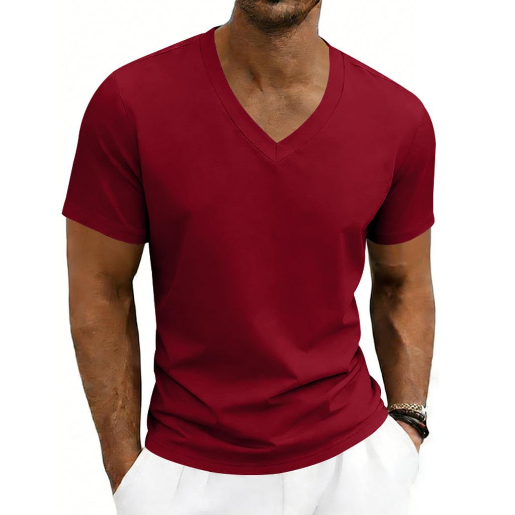 Men's Summer T-Shirt  Breathable  Casual Loose-fitting Short-sleeved