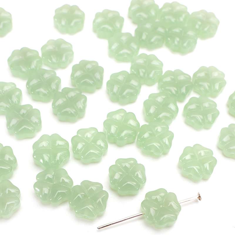 20 adet/torba 10mm cam çiçek boncuk Charm ara parça boncuk küpe kolye DIY takı yapımı
