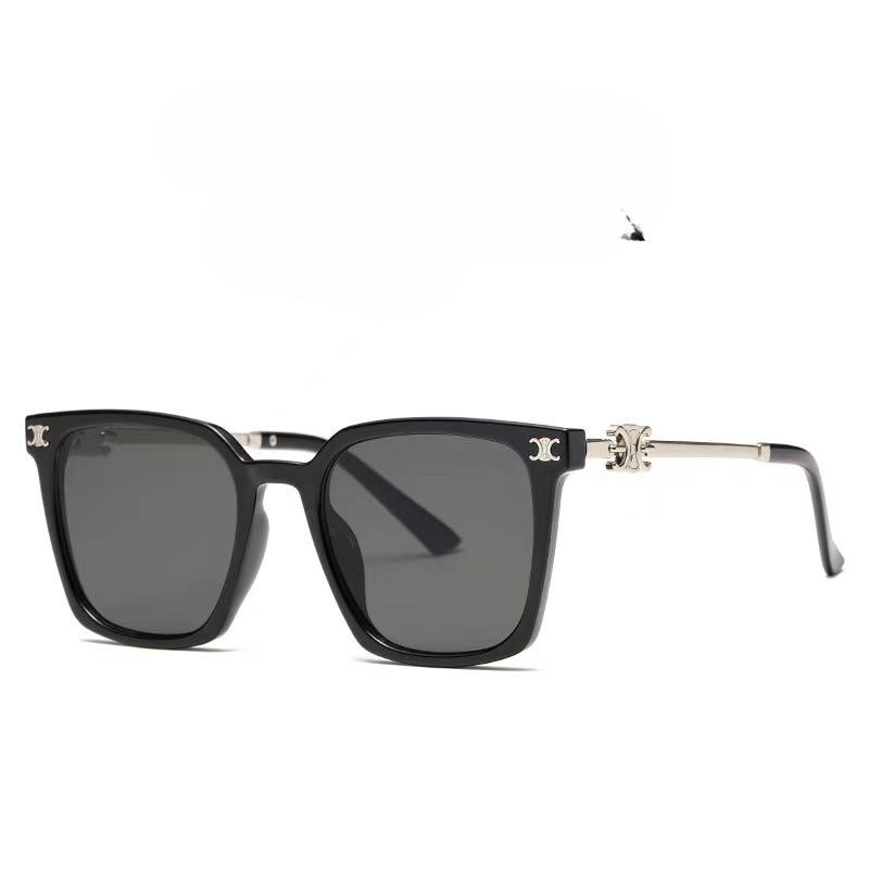Large Frame Sunglasses Women's High-Grade Light Luxury Sunglasses Men's Trendy Uv-Proof Sunglasses