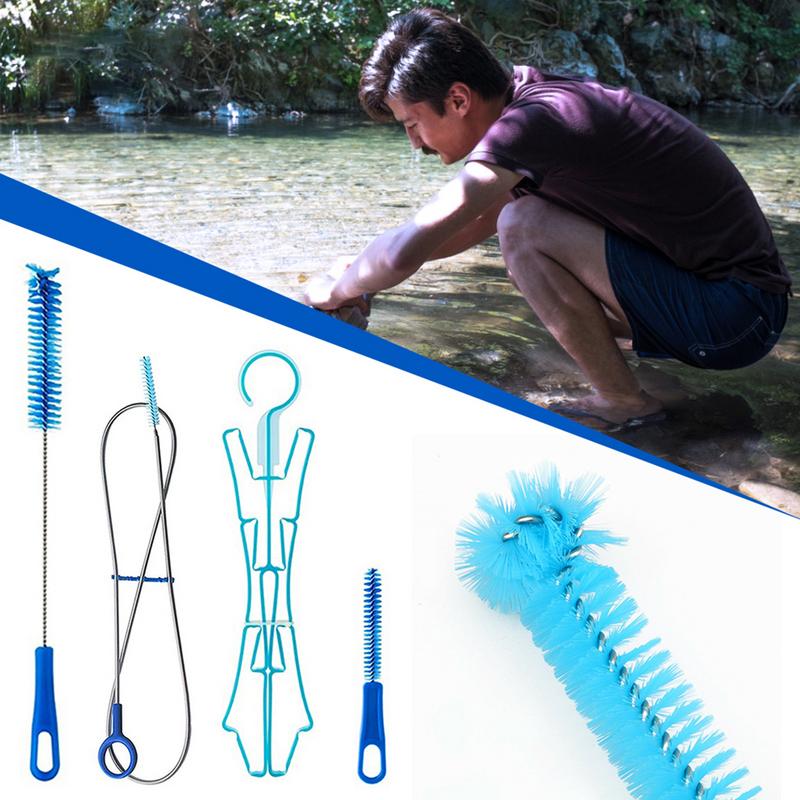 4'ü 1 Arada Hidrasyon Su Mesanesi Temizleme Kiti Çok Fonksiyonlu Su Torbası Temizleme Aracı Su Mesaneleri İçin Outdoor Kamp Malzemeleri