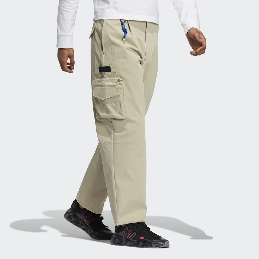 adidas Originals Knitted Sweatpants Men's Grassland Brown Moderate Straight Fit Pants HC0572