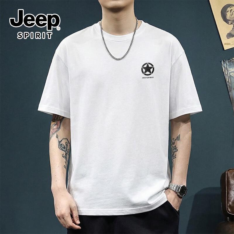 Мужская футболка JEEP SPIRIT, 220 г/м², из чистого хлопка, с коротким рукавом L