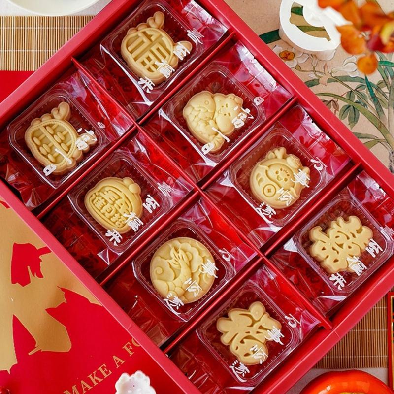 Cute Dragon Mooncakes Stamps Cartoon Dragon Press Molds Mooncakes Molds Mooncakes Press Moulds Suitable for Kitchen Bakings
