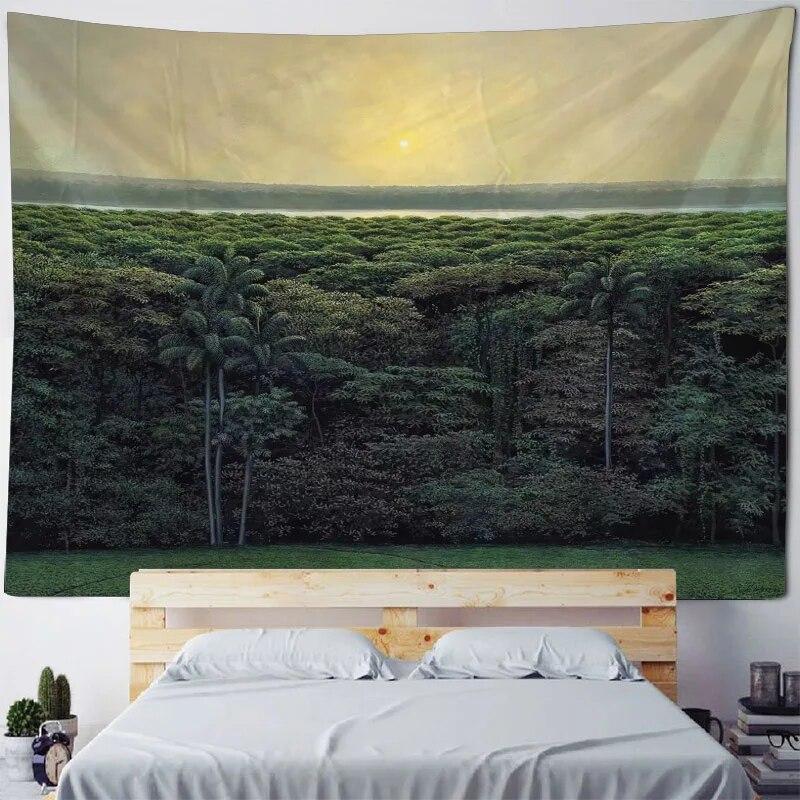 Large Tapestry Nature Landscape Forest Wall Hanging Room Decoration Bohemian Bedroom Living Room Wall Decoration