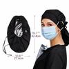 Satin Lining Surgical Hat Elastic Ponytail Holder Cap New Matte Fabric Cap  For Nurse