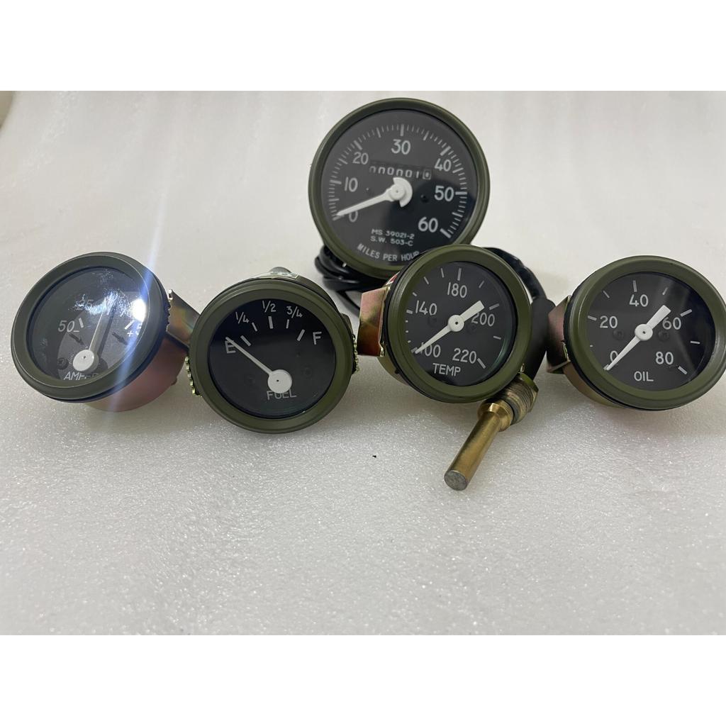 Gauges Kit Speedometer Temp-Oil Fuel Ampere Willys MB Jeeps Ford GPW |Fit For