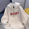 Imitation Cotton Blended Milk Silk Hoodie (Silver Fox Fleece) - Round Neck, Loose Sweatshirt, 320g/420g