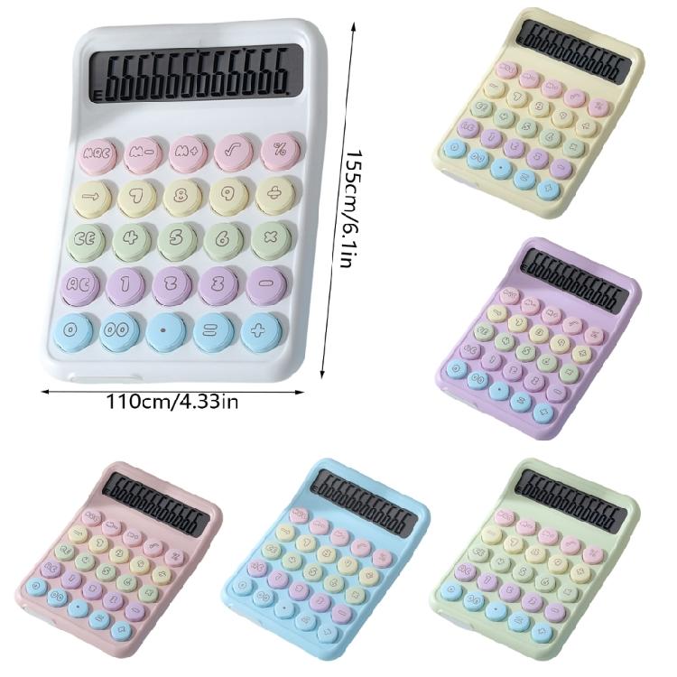 Fun and Functional 12Digit Calculator with Ergonomic Design Mechanical Keyboard Calculator for Accurate Input