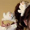 Cartoon West Highland Terrier Plush Hair Clip: Soft, Cute Puppy Shark Clip for Women's Updo Headwear