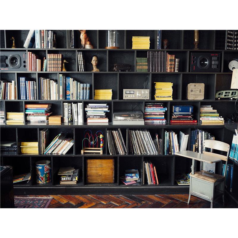 High-Definition Douyin-Moderator-Hintergrund: Bücherregal Bürodeko