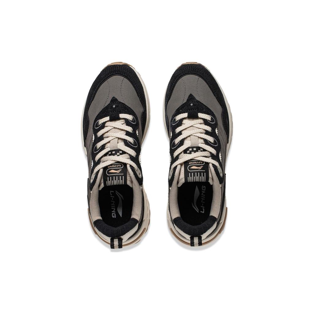 Li Ning Riding The Wind 2.0 Slip Resistant Abrasion Resistant Low Top Casual Shoes Women's Gray Black AGCT308-4