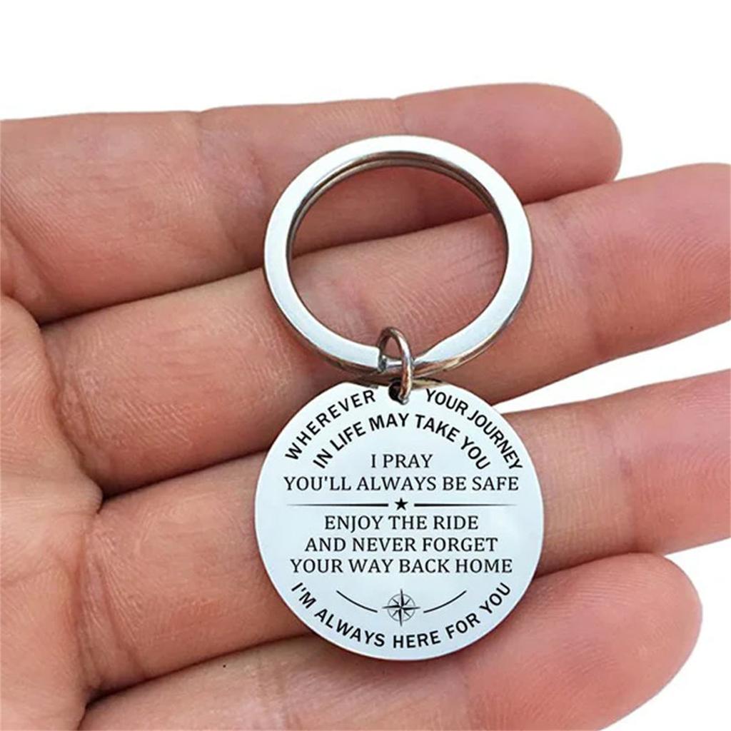 I Pray You'll Always Be Safe Keychain, Key Pendant Accessories Decoration Metal Pendant Keychain, Gift For Men And Women