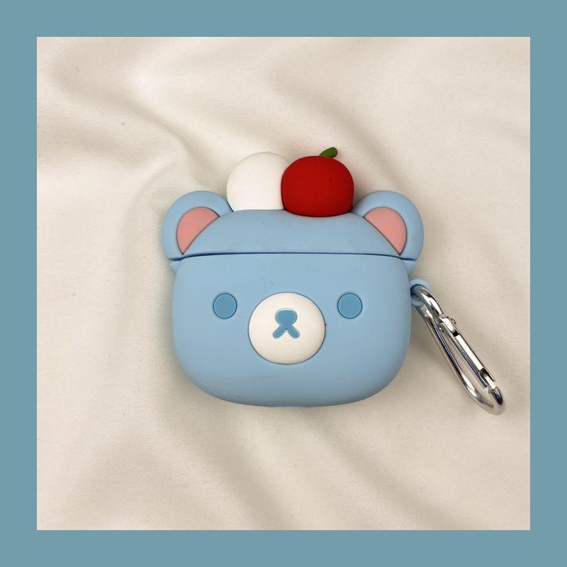 

Чехол для Airpod3 для Apple Pro Чехол для наушников Второе поколение Беспроводной Bluetooth Третье поколение Aipods2 Поколение Airpodpro Четвертое поколение AirPods 3 [Apple blue easy bear] send Hook