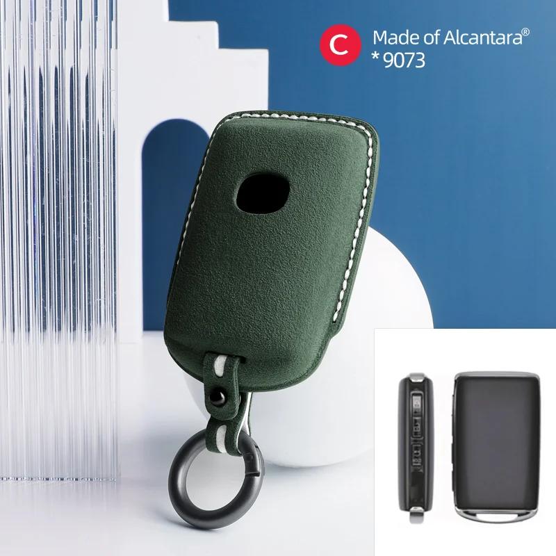 Interior Mouldings For Mazda 3 6 CX30 CX3 CX5 CX8 CX9 MX30 Car Key Case Remote Cover Shell Suede Alcantara Keychain Leather Prot