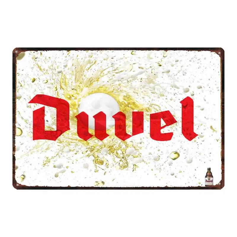 Belgian Beer Chouffe Duvel Metal Tin Sign Plate Wall Pub Kitchen Restaurant Home Art Decor Vintage Iron Poster  DU-2000