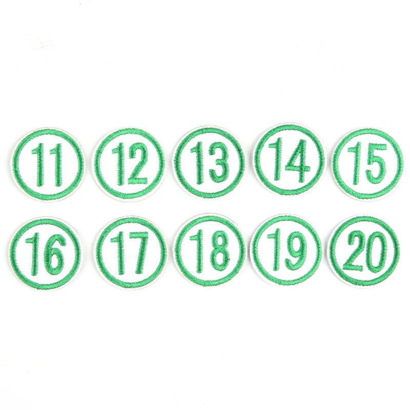 Digitaler Stoffaufkleber Zahlenaufnäher Kindergarten Schulmarke Markierung Wärmeübertragungsaufkleber Kleidung Hosen Löcher Stickerei-Aufkleber Klein