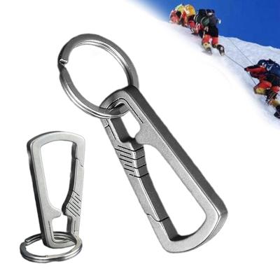 Titanium Alloy Keychain Carabiner Car Keychains with Keys Ring Climbing Hook Mini Carabiners Outdoor Camping Buckle