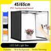 Mini LED Soft Light Box 45/65cm Dimmable Softbox Portable Photography Lightbox  For Studio Shooting