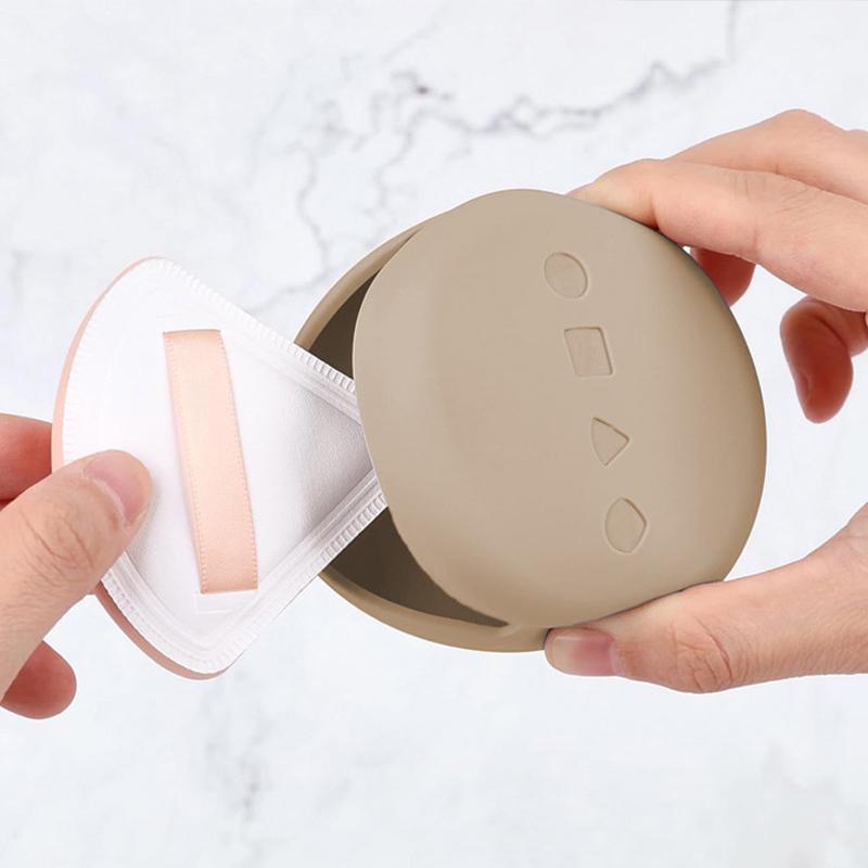 Portable Breathable Air Cushion Powder Puff Silicone Box Powder Puff Specific Storage Box Outdoors Powder Storage Box