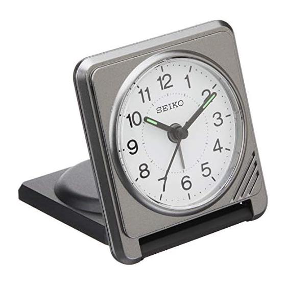Seiko Clock Table Clock Alarm Clock Analog Small Body Size: 7.8 X 17.2 X 2.4cm QQ638S