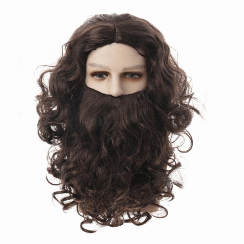 White Beard Santa Beard Wig Full Set Beard And Wig Set Combo Santa Claus Beard Wig Christmas Party