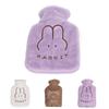 Hot Water Bottle 1L Cute Detachable Plush Cover Thickened PVC Anti Scald Hot Water Sack for Hands Be