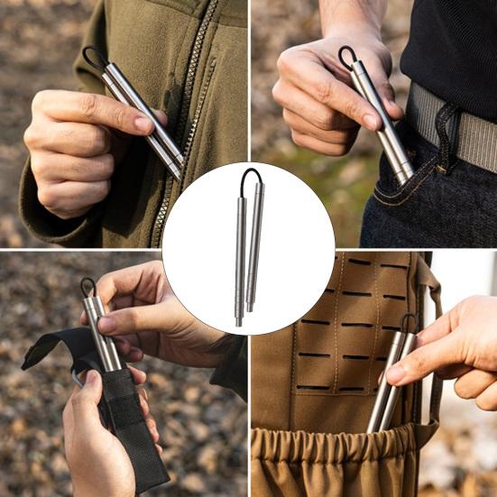 5-In-1 Multi-functional Chopstick Fidget Toy with Stainless Steel Chopstick Straw Toothpick Hanger Tool Detachable Portable Travel Stress Relief Toy